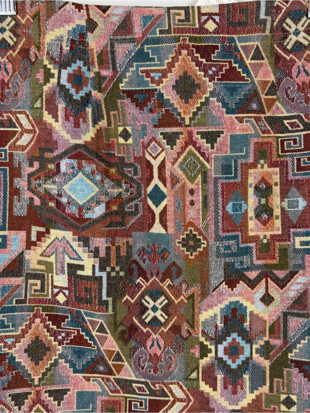 VTG Carole Little Tapestry Southwestern Aztec Western Fall Wrap Skirt 6 Petite - Picture 5 of 10